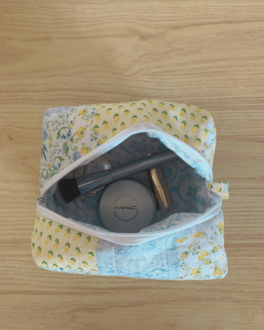 Patchwork Quilted Makeup Bag