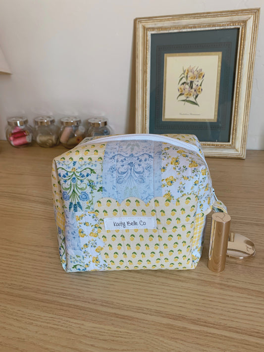 Patchwork Quilted Makeup Bag